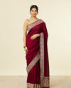 Royal Wine Doli Baraat Patterned Saree